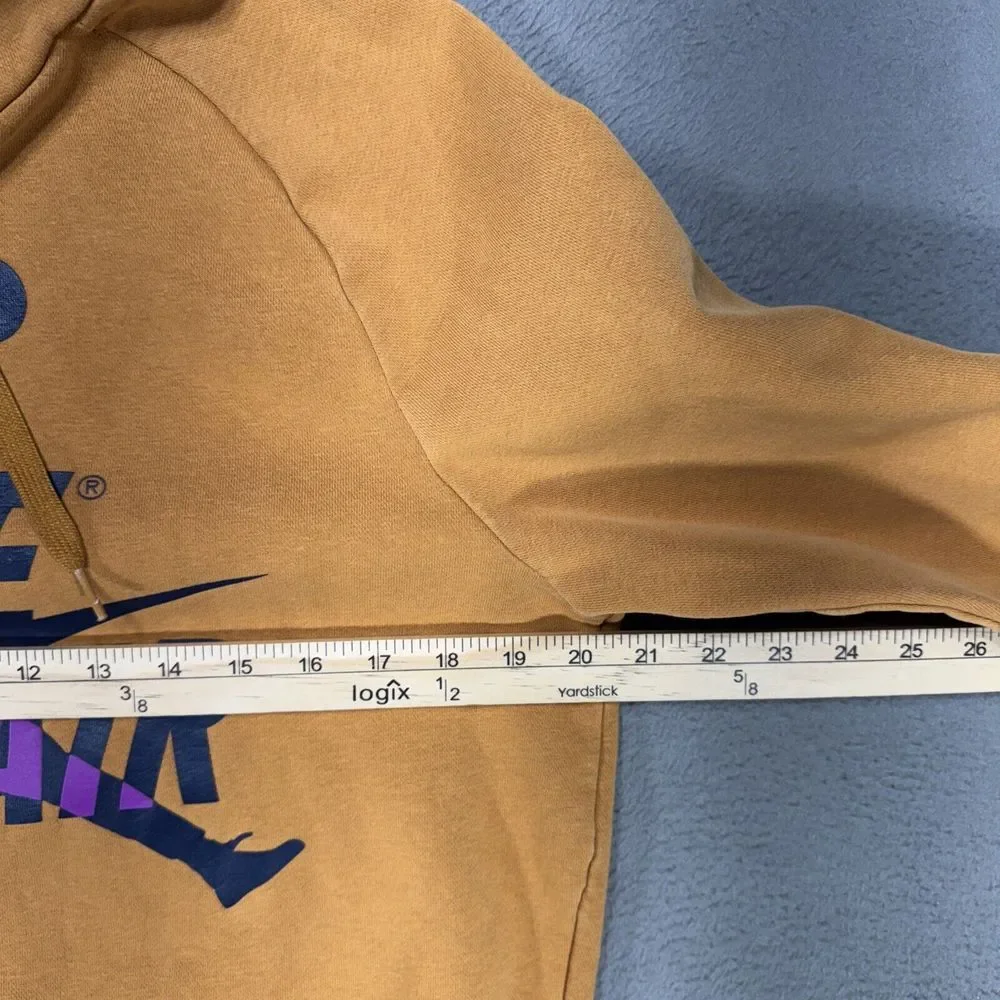 Nike Air Jordan Jumpman‎ Classic Pullover Hoodie Sz Small Wheat Retro BV6010-754